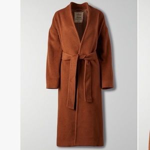 Aritzia Wilfred Raffles Long Coat (camel and wool)